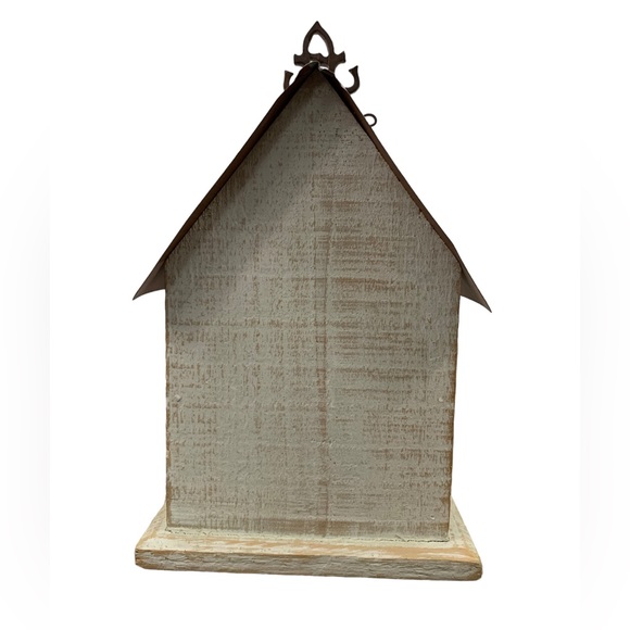 Birdhouse Metal Wood Green Tiles EUC Crystal Look Knob - Picture 2 of 8